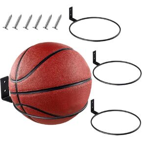 6 inch Ball Holder Wall Mount, for Basketball Football Volleyball, Ball Holder Display, Ball Storage for Garage, Ring Planter Pot Holder Wall Mounted