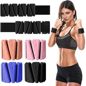 Wrist Weights Set of 2, Adjustable Wrist Ankle Weights for Women and Men, Silicone Weighted Bangles for Walking Yoga Pilates Running Dance Gym 2lb