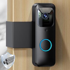 NANW Blink Doorbell Mount, Full-Metal Anti-Theft Doorbell Camera Mount, No-Drill and Not Block Motion Sensor Bracket, Blink Aluminum Alloy Video Doorbell Holder for Home/Apartment/Dorm,Silver