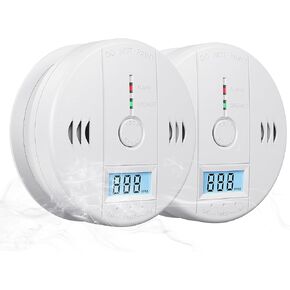 Carbon Monoxide Detectors Battery Powered, Carbon Monoxide Alarm with LED Digital Display, CO Alarm with Human Alarm Sounds and Test Button for Home Kitchen Restaurant Hotel Office(3 Pack) in Kuwait