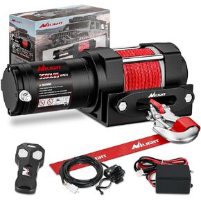 Nilight 12000lbs Electric Winch 12V Waterproof IP68 for Trailer Jeep ATV UTV Truck SUV Towing Portable Winches with Synthetic Rope 3-IN-1 Smart Remote