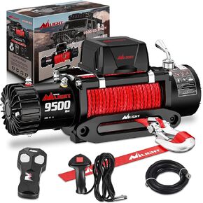 Nilight 12000lbs Electric Winch 12V Waterproof IP68 for Trailer Jeep ATV UTV Truck SUV Towing Portable Winches with Synthetic Rope 3-IN-1 Smart Remote in Kuwait