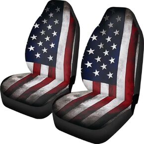 ELEQIN African Floral 2 Pack Car Seat Cover Set for Front Only, Boho Auto Front Seat Protector Vehicle Bucket Seat Cover for Women Auto Accessories