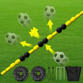 13FT Pro Goalkeeper Trainer Single Line Deflector Reflex, Soccer Goalkeeper Training Equipment Deflector, Reflex and Agility Training
