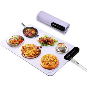 Electric Food Warming Mat with 9 Temperature Settings, Quick Heating Pad, Auto-Off Timer, Portable Silicone Food Warmer for Parties and Buffets in Saudi Arabia