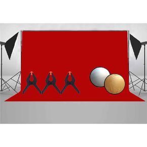 5x7ft Green Screen Backdrop for Video Studio Photography Solid Color Fabric Backdrops Portable Green Background for VR Gaming Streaming Conference,with 2 Clips 1 Reflector WTZ5X7LVVV2