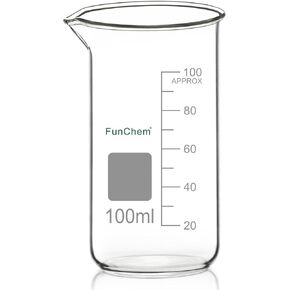 Glass Beaker, 1-Pack High Borosilicate Glass Graduated Tall Beaker with Pouring Spout Lab Beaker, 1000 ml in Kuwait
