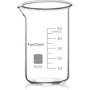Glass Beaker, 1-Pack High Borosilicate Glass Graduated Tall Beaker with Pouring Spout Lab Beaker, 1000 ml