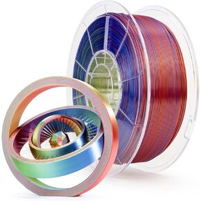 ZIRO 3D Printer Filament,Translucent PLA Filament 1.75mm,Multicolor Rainbow PLA Filament,1KG/2.2lb,Season Series - Winter