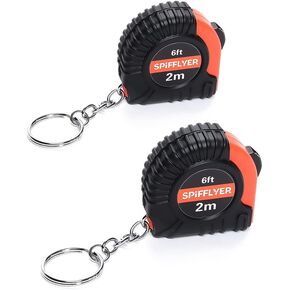 3 Pack Small Tape Measure Keychain Mini Measuring Tape Retractable 6ft 2M, Metric and Inch
