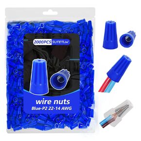 Red Wire Nuts 600 PCS P6 Type Springs Screw Terminals Wire Caps Insulating Insert Twist Electrical Wire Connectors Nuts, Wire Nuts Assortment Kit for Wire Connection