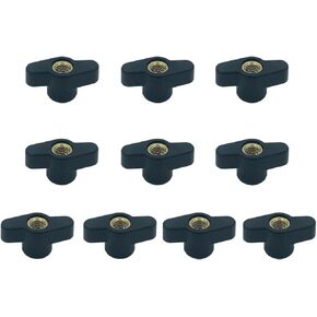 10Pack Electronic Drums Set Wing Nut 7.5mm Female Thread Knob Z Type Wing Knobs Through Hole Clamping Nut Knobs for Electric Drum Set Thumb Screws Quick Remove or Replace Fixed 37x17mm