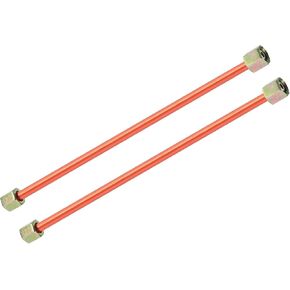 uxcell 2Pcs Air Compressor Exhaust Tube, 3/8" Thread Dia 23" Length Hex Nut Aluminum Tube Air Tube Compressor Hardware Accessories Replacement Parts(Punch&Flared Mouth)