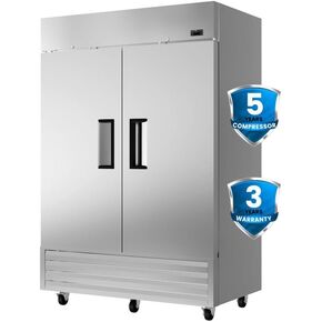 27" W Dynamic Cooling Commercial Refrigerator 23 Cu. Ft OmniSmart Temperature Control 33℉~41℉ Stainless Steel Reach-In Commercial Refrigerator Digital Thermostat LED Lighting 3 Shelves