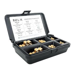 E-Z LOK Threaded Insert for Hard Wood Assortment Kit Brass Thread Inserts 6-32 to 3/8-16