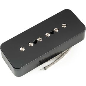 Musiclily Pro P90-BLA Alnico 5 P90 Soapbar Single Coil Pickup Electric Guitar Neck Bridge Pickups Set, Black in Kuwait