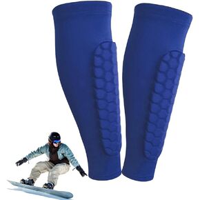 Soccer Shin Guards Shin Pads for Kids Youth Adult, Calf Compression Sleeve with Honeycomb Pads, Lightweight Calf Protective Gear for Football Soccer