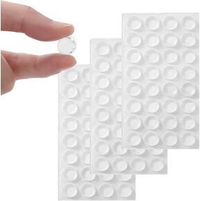 Furnigear Cabinet Bumpers Soft Self-Adhesive Clear Rubber Bumper- Cabinet Door pumpers dots Clear Cabinet stoppers Furniture Noise Reducing Silicone Rubber Bumper Extremely Durable(96Pcs)