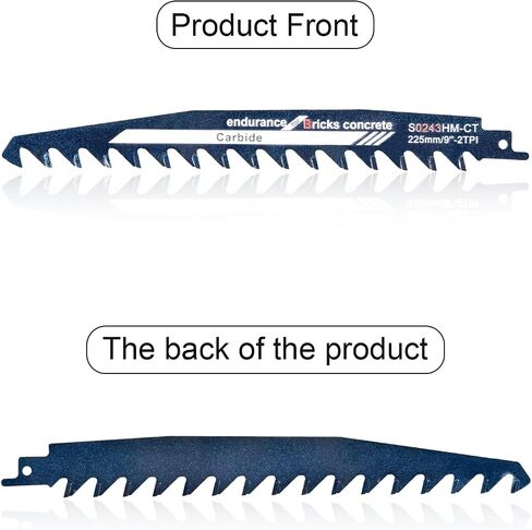 Masonry Reciprocating Saw Blades, High Strength Hard Alloy Saw Blades Cut Aerated Concrete, Fiber Cement, Brick and More with Hard Alloy Precision(S2243) in Saudi Arabia