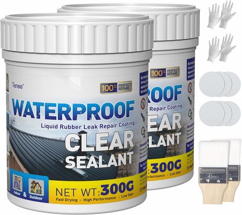 70 oz Clear Waterproof Sealant, Invisible Waterproof Agent, Transparent Waterproof Coating Adhesive, Fast-Drying, Invisible Protection for Glass, Wood, & Tile, Easy Application for Indoor Outdoor Use in Saudi Arabia