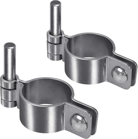 304 Stainless Steel Thick Gate Hinges, Heavy Duty Chain Link Fence Parts, 2Pack Chain Link Fence Gate Frame Hinge for 1-3/8'' Outer Diameter Post/Pipe, Female Gate Hinge with 5/8'' in Kuwait