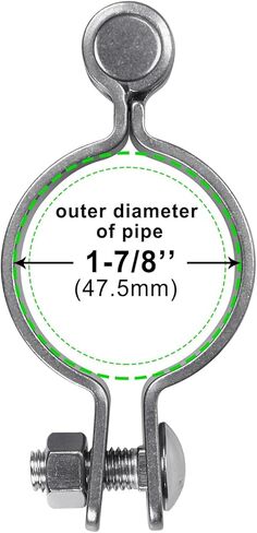 304 Stainless Steel Thick Gate Hinges, Heavy Duty Chain Link Fence Parts, 2Pack Chain Link Fence Gate Frame Hinge for 1-3/8'' Outer Diameter Post/Pipe, Female Gate Hinge with 5/8'' in Kuwait