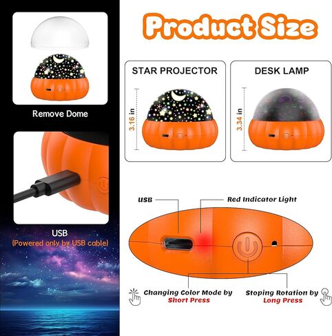 Star Projector Night Light for Kids, 360 Degree Rotating Starry Projector Lamp, 15 Colors Mode, Gifts for 2-12 Year Old Girls Boys for Nursery Bedroom(White) in Kuwait