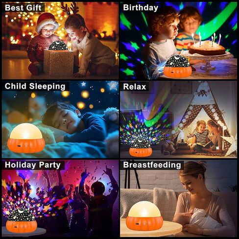 Star Projector Night Light for Kids, 360 Degree Rotating Starry Projector Lamp, 15 Colors Mode, Gifts for 2-12 Year Old Girls Boys for Nursery Bedroom(White) in Kuwait