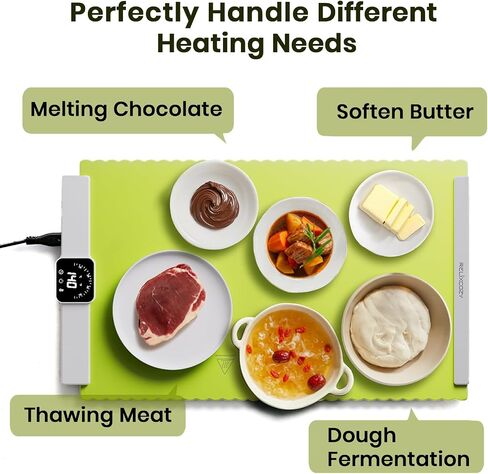 Food Warming Mat, Electric Warming Tray with 5 Temp-Settings, Quick Heating Pad for Food with Auto-Off Timer, Rollable & Portable Food Warmers for Parties Buffet, Food Warming Pad Silicone in Saudi Arabia