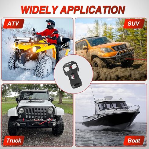 Nilight 12000lbs Electric Winch 12V Waterproof IP68 for Trailer Jeep ATV UTV Truck SUV Towing Portable Winches with Synthetic Rope 3-IN-1 Smart Remote in Kuwait