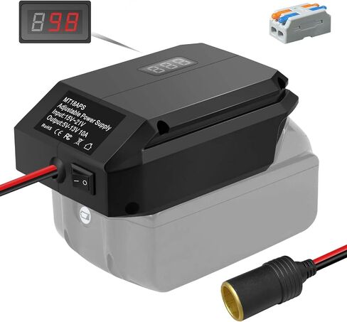 20V to12v خطوة لأسفل المحول لـ Craftsman V20 20V أيون أيون بطارية محول عجلة الطاقة ، محول محول مخفض الجهد مع ولاعة سجائر ، منظم محول باك لأجهزة السيارات in Saudi Arabia