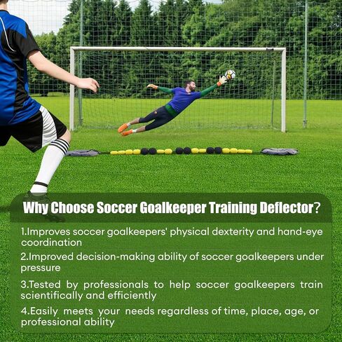 13FT Pro Goalkeeper Trainer أحادي الخط منحرف منعكس، معدات تدريب حارس مرمى كرة القدم منحرف، تدريب منعكس وخفة الحركة in Kuwait