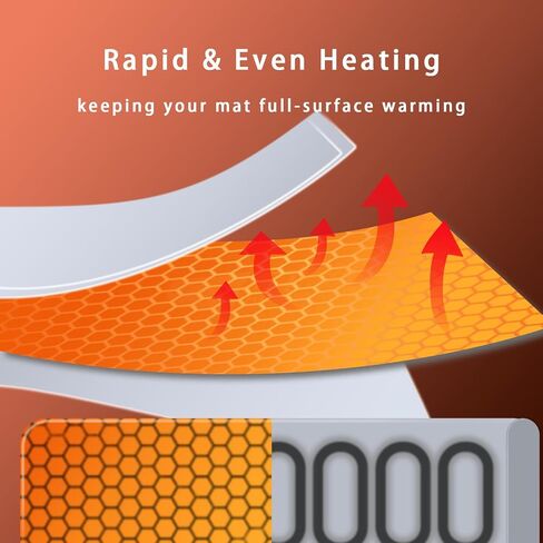 Electric Food Warming Mat with 9 Temperature Settings, Quick Heating Pad, Auto-Off Timer, Portable Silicone Food Warmer for Parties and Buffets in Saudi Arabia