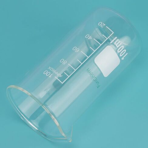 Glass Beaker, 1-Pack High Borosilicate Glass Graduated Tall Beaker with Pouring Spout Lab Beaker, 1000 ml in Kuwait