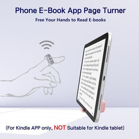 TikTok Scrolling Ring with Phone Stand, Bluetooth Page Turner for iPad/Kindle App/iPhone/Android, Remote Control for TikTok (Pink) in Saudi Arabia