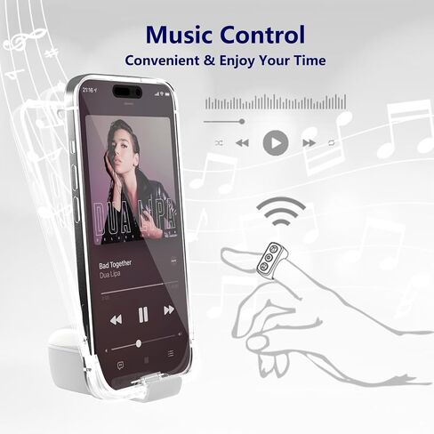 TikTok Scrolling Ring with Phone Stand, Bluetooth Page Turner for iPad/Kindle App/iPhone/Android, Remote Control for TikTok (Pink) in Saudi Arabia