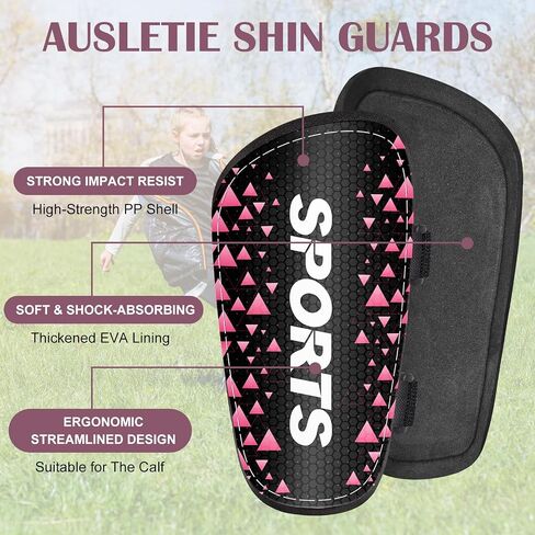 Shin Guards Soccer for Boys Girls and Youth, Shin Pads Shin Guard Protection(Large) Black and White in Saudi Arabia