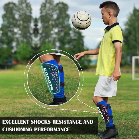 Shin Guards Soccer for Boys Girls and Youth, Shin Pads Shin Guard Protection(Large) Black and White in Saudi Arabia