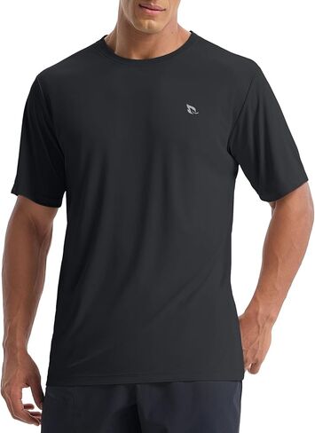 BALEAF Men's UPF 50+ Sun Protection Shirts UV SPF Short Sleeve T-Shirts Rash Guard Quick Dry Lightweight Hiking Athletic in Kuwait