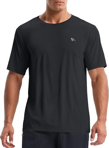 BALEAF Men's UPF 50+ Sun Protection Shirts UV SPF Short Sleeve T-Shirts Rash Guard Quick Dry Lightweight Hiking Athletic in Kuwait