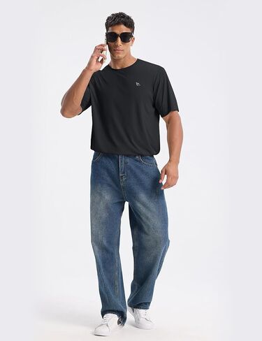 BALEAF Men's UPF 50+ Sun Protection Shirts UV SPF Short Sleeve T-Shirts Rash Guard Quick Dry Lightweight Hiking Athletic in Kuwait