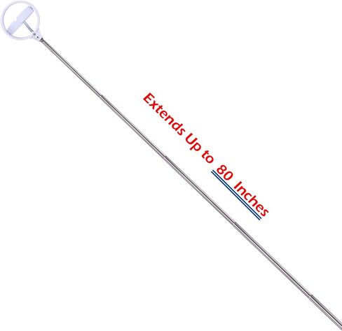 Mile High Life Golf Ball Retriever, Telescopic Golf Ball Retriever for Water with Spring Release-Ready Head, Durable Grabber Tool with Locking Clip, 80" Long, Lightweight (Yellow) in Saudi Arabia