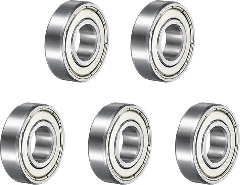 Uxcell 10pcs 607zz Bear Deep Groove Ball Bealings 7 × 19 × 6 مم محامل درع مزدوج من الصلب الكربوني العالي للمحرك الكهربائي والأجهزة المنزلية وآلات الحديقة وسلالة الفضة in Saudi Arabia