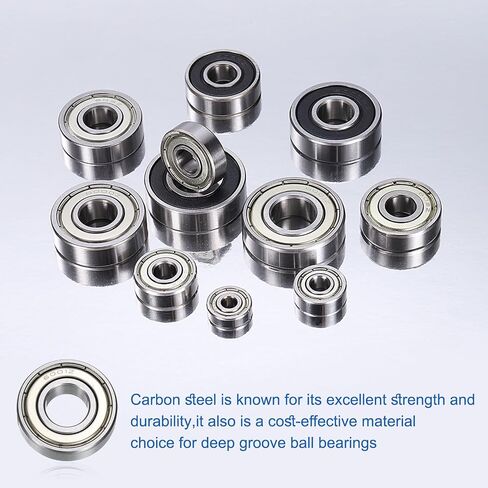 Uxcell 10pcs 607zz Bear Deep Groove Ball Bealings 7 × 19 × 6 مم محامل درع مزدوج من الصلب الكربوني العالي للمحرك الكهربائي والأجهزة المنزلية وآلات الحديقة وسلالة الفضة in Saudi Arabia