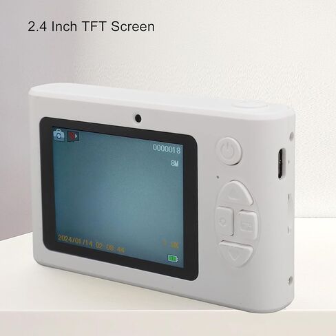 4K Digital Camera for Kids ، 16x Zoom Video Camera Camcorder Autofocus مع شاشة TFT 2.4 بوصة ، كاميرا سفر محمولة 48 ميجابكسل HD Pocket Flagging (أسود) in Kuwait