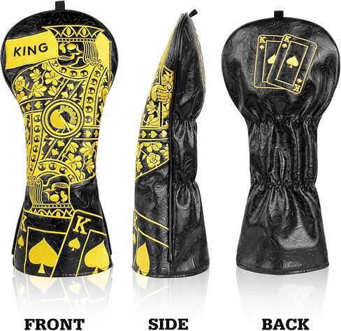 Big Teeth Golf Poker King Golf Golf Club Covers, Driver 460cc Golf Head Cover, Driver Headcover for Men, Golf Club Covers for Men, King Emborideried Driver Cover in Saudi Arabia