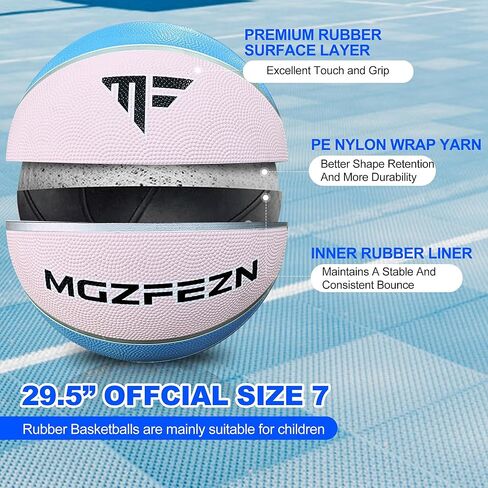 Kids Basketball Size 7 Size 5Outdoor Indoor Youth Girls Performance Game 29.5 Basketball Made for All Surface Indoor Outdoor Basketball Games with Pump in Saudi Arabia