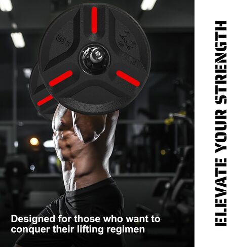 Cast Iron Plate Weights by Tribe WOD- Gym Weights for Men and Women, Cast Iron Plate Weights 1 of 2, Rubber and Steel Weights for Lifting (1 Plate) in Saudi Arabia