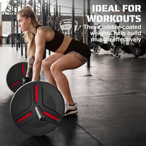 Cast Iron Plate Weights by Tribe WOD- Gym Weights for Men and Women, Cast Iron Plate Weights 1 of 2, Rubber and Steel Weights for Lifting (1 Plate) in Saudi Arabia