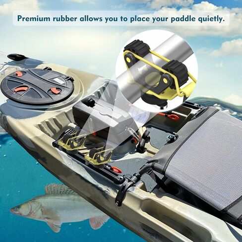 2 PCS Kayak Paddle Holder Kayak Track Mount Accessories لعقد مجداف قياسي ، Kayak Oar Holder Cayak Rail Assories for Fishing Kayak in Kuwait